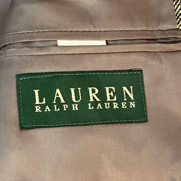 Lauren Ralph Lauren Blazer Mens 44L Wool Jacket Herringbone - Picture 10 of 13